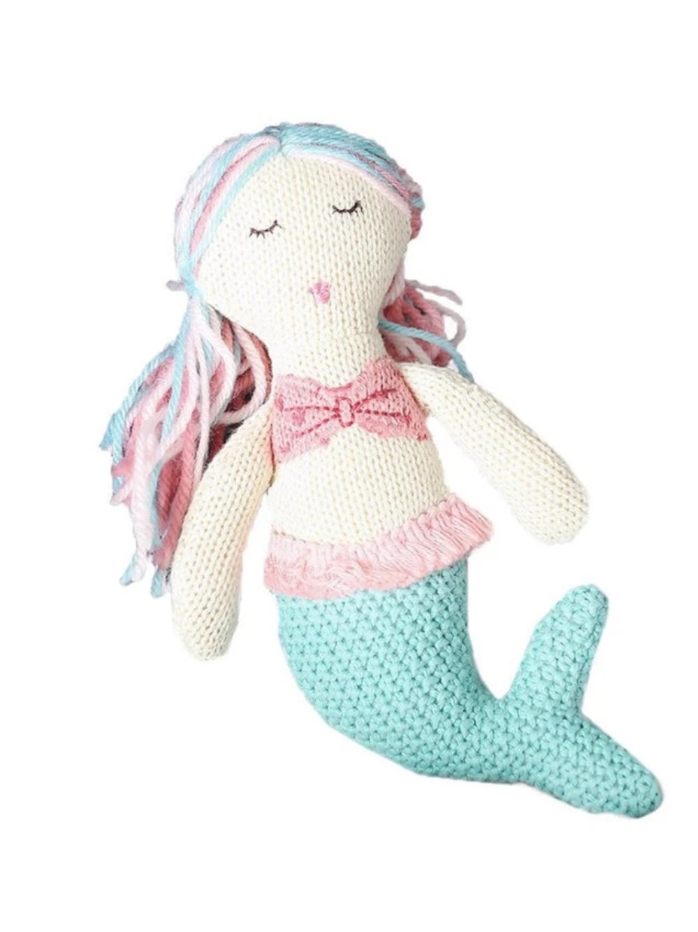 'Mon Ami MIA' MERMAID COTTON BABY RATTLE